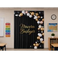 Macera Başlıyor Okula Dönüş Fotoğraf Panosu – Siyah Gold
