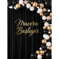 Macera Başlıyor Okula Dönüş Fotoğraf Panosu – Siyah Gold