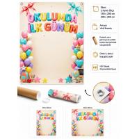 Okulumda İlk Gün Fotoğraf Panosu – Renkli Balonlar 2