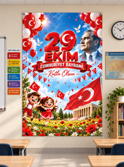 29 Ekim Cumhuriyet Bayramı Branda Pano – Model 1