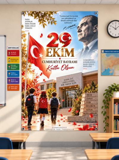 29 Ekim Cumhuriyet Bayramı Branda Pano – Model 11
