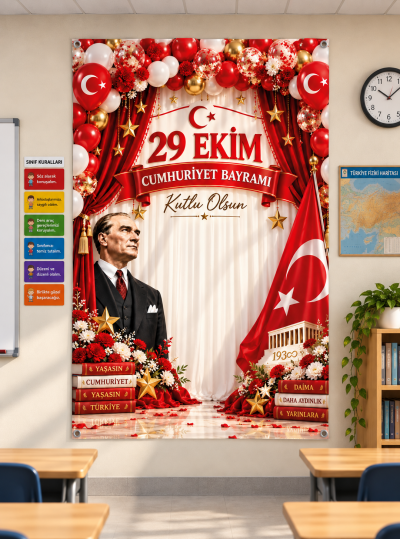 29 Ekim Cumhuriyet Bayramı Branda Pano – Model 4