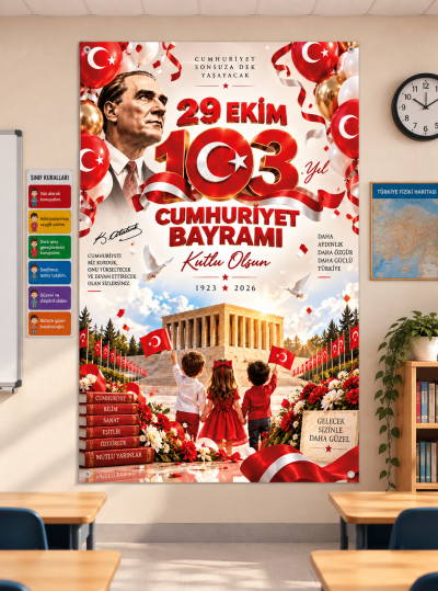 29 Ekim Cumhuriyet Bayramı Branda Pano – Model 7