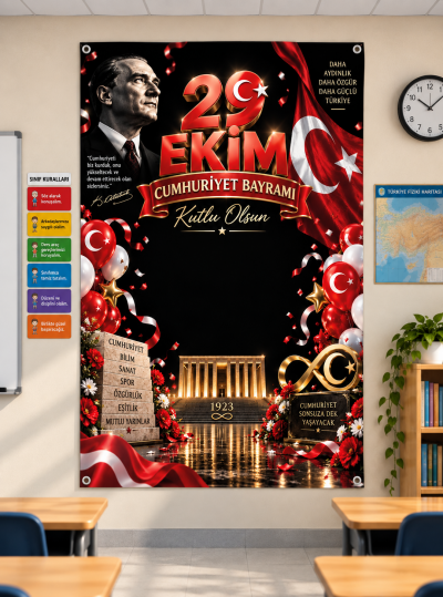 29 Ekim Cumhuriyet Bayramı Branda Pano – Model 8